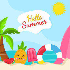 hello summer banner