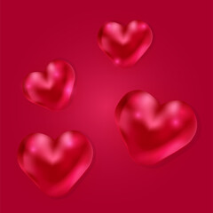 Obraz premium background with hearts