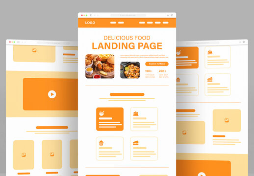 Landing Page Wireframe UI Template