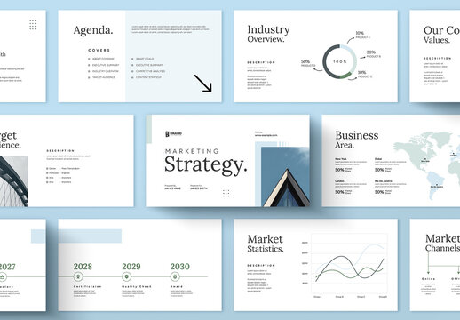 Minimal And Clean Informative Marketing Strategy Presentation Layout