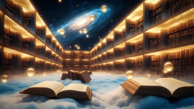 The Akashik chronicles or records, ethereal universe eternal library in Heaven