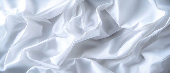 Obraz premium Abstract white draped fabric texture