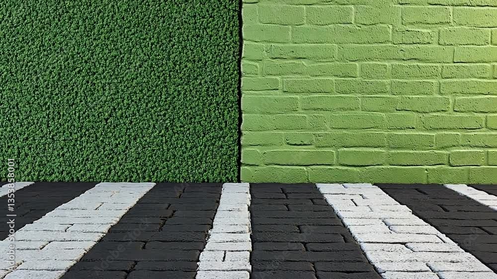 Poster checking business solutions on a unique textured wall generative ai