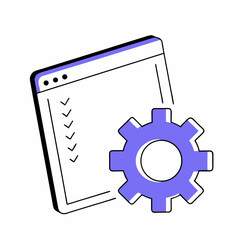Settings - A gear or cogwheel icon, symbolizing system or application settings and preferences.