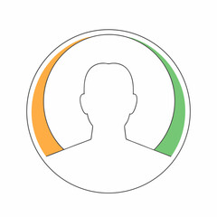 User Profile - A silhouette of a human head and shoulders, representing a user account or profile.