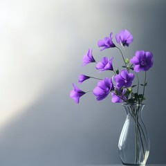 Purple flowers in vase