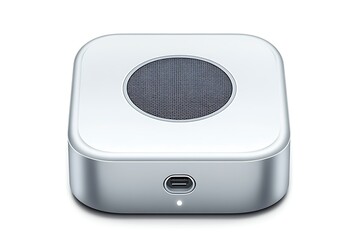 Fototapeta premium Wireless charger on the white surface to charge electronics, use for technology
