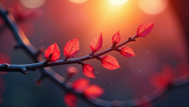Close-up of a branch with multiple lines connected at the tip, lineage, family tree