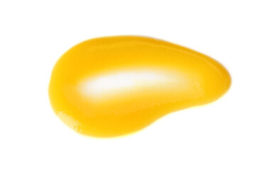 Baby food. Tasty puree on white background, above view