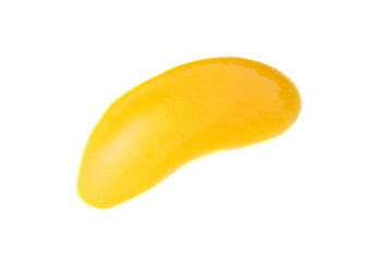 Baby food. Tasty puree on white background, above view