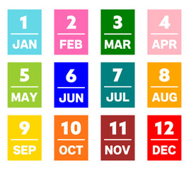 月名カレンダー