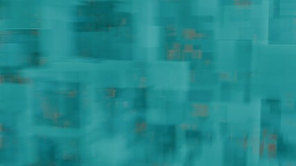 Blue rectangle complex structure (3D Rendering)