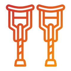 Vector Design Crutch Icon Style