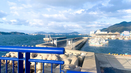 Obraz premium 大里海岸緑地の風景