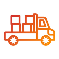 Vector Design Pickup Truck Icon Style