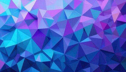 Obraz premium Vibrant Turquoise and Lavender Triangle Background Abstract Geometric Design