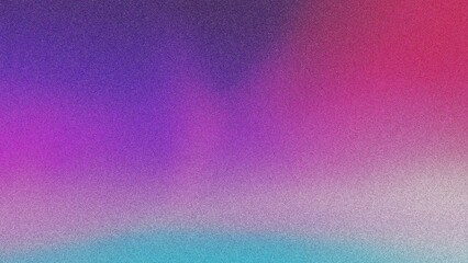 Purple pink blue grainy gradient background. Neon aesthetics background in retro style.