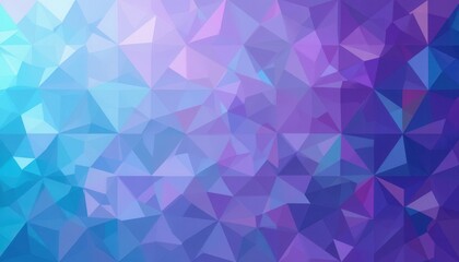 Fototapeta premium Vibrant Turquoise and Lavender Triangle Background A Colorful Low-Poly Design