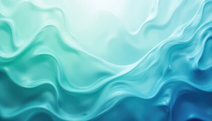 Obraz premium Generate an ethereal underwater scene with soft, flowing shapes that mimic the movement of water