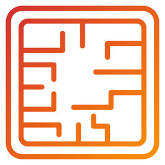 Obraz premium Evacuation Plan Icon Style