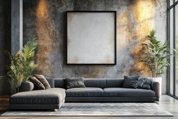 Living room featuring modern furniture and decorative elements