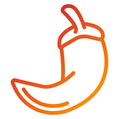 Naklejka premium Pepper Icon Style