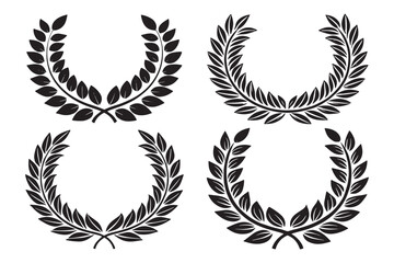 Laurel Wreath Vector Set - Classic Award and Achievement Symbols