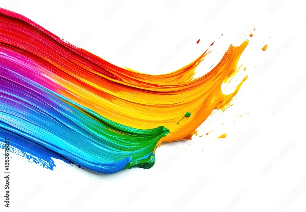Poster vibrant swirls of multicolored acrylic paint on white canvas creating a dynamic and energetic abstra
