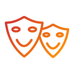 Theatre Mask Icon Style