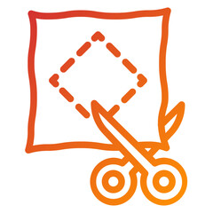 Cutting Clothes Icon Style