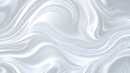 Obraz premium Luxurious White Silk Texture Background: Elegant & Smooth Wavy Design