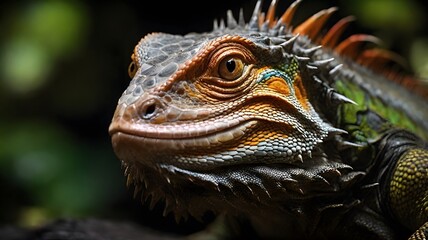 Fototapeta premium portrait of iguana