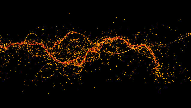 Glowing Abstract Light Trails: Vibrant Particle Texture and Luminous Digital Art Background