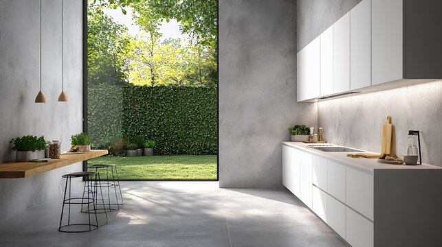 Modern Kitchen Design with Natural Light and Outdoor View for Stylish Home