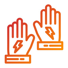 Obraz premium Electrician Gloves Icon Style