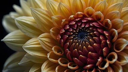 Mesmerizing Extreme Close-up of a Dahlia Flower in Vivid Detail