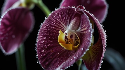 close up of a orchid