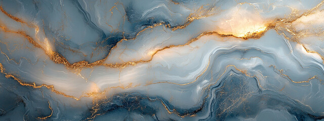 Obraz premium Tekstura białego marmuru z błękitnym odcieniem, tło dla projektu generative ai 