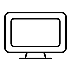 Illustration showing a computer and system unit icon on a white background