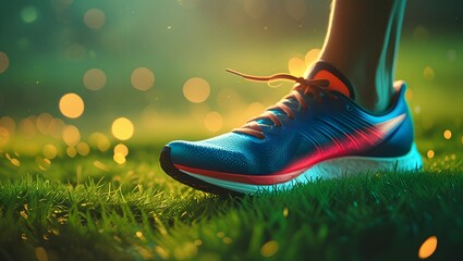  Running Shoe on grass