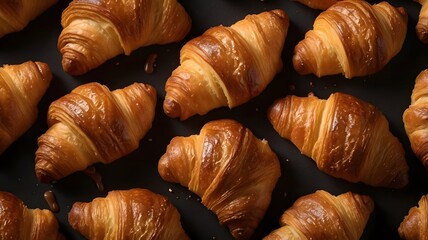 A Rich, Golden-Brown Croissant with a Glossy Finish