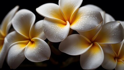 Close-Up of a Plumeria Flower Spiral