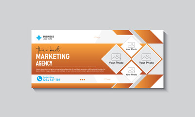 Digital marketing Facebook cover web banner template