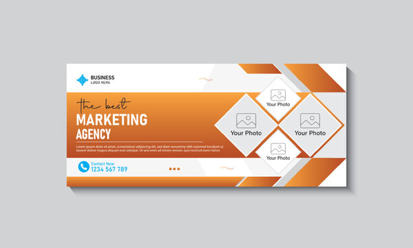 Digital marketing Facebook cover web banner template