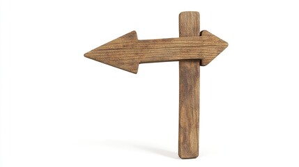 Wooden Arrow Signpost Pointing Directions, Symbolizing Choices and Pathways in Life

