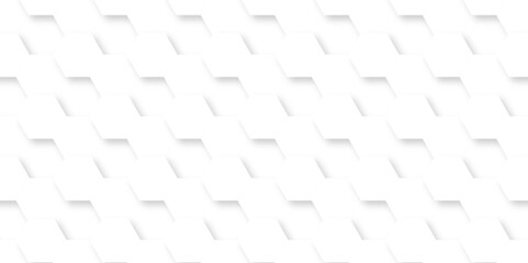 Seamless bright white abstract grid emboss business science polygonal background. Abstract white honeycomb with hexagons. Abstract hexagon polygonal pattern design background. 