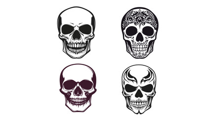 Skull Tattoo Vector Graphic Design – Bold and Edgy Illustration