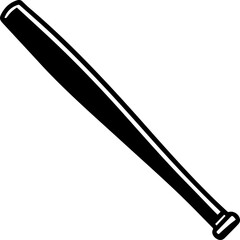 Crossed baseball bat silhouette vector illustration