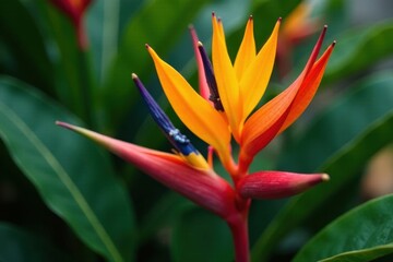 Colorful Heliconia flower cluster, plant life, flower arrangement