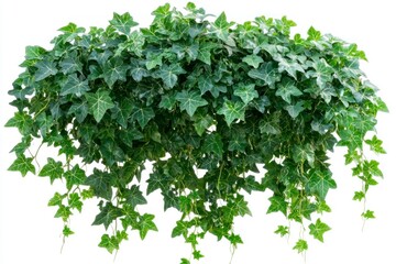 Obraz premium Lush Ivy Plant Cascading Down Isolated on White Background for Design